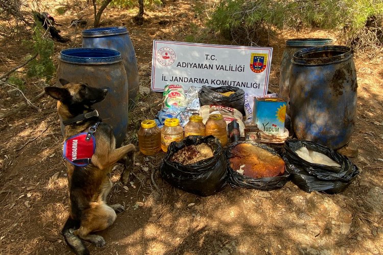 Adıyaman'da teröristlerin toprağa gömülü yaşam malzemeleri ele geçirildi