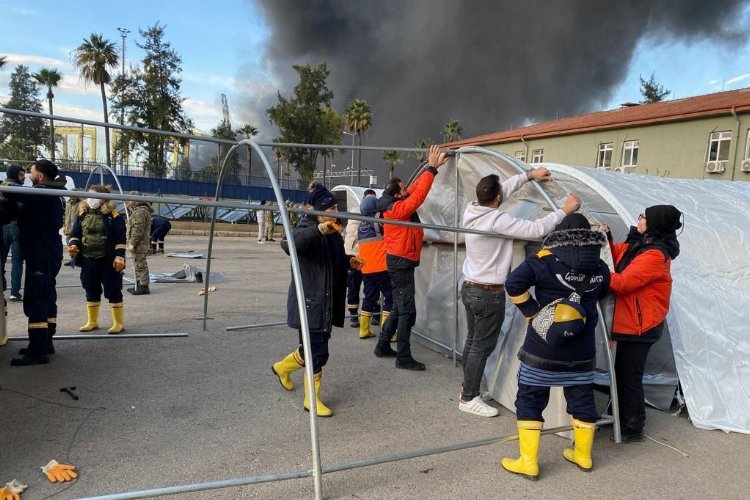 Beylikdüzü İskenderun'da 'Çadır Kent' kuruyor