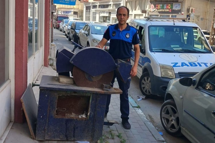 Bursa Gemlik'te kaldırım işgaline geçit yok!