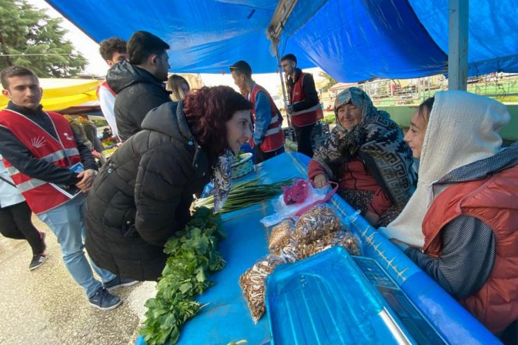 Bursa Yenişehir'de CHP'li gençler sahada