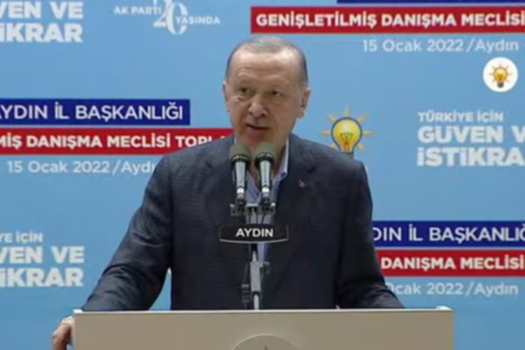 Cumhurbaşkanı Erdoğan Aydın'da partililere sesleniyor