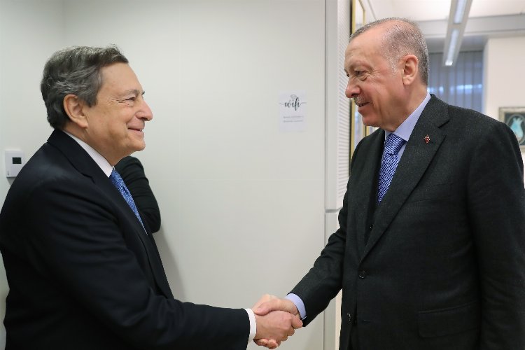 Cumhurbaşkanı Erdoğan, Draghi ile görüştü