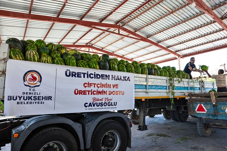 Denizli'de üreticinin imdadına Büyükşehir yetişti