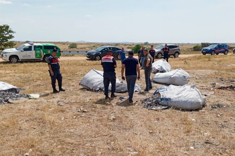 Edirne'de meraya katı atık döken şahsa ceza!