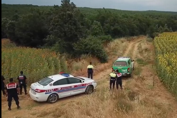 Edirne Keşan'da ormanlara drone ile denetim