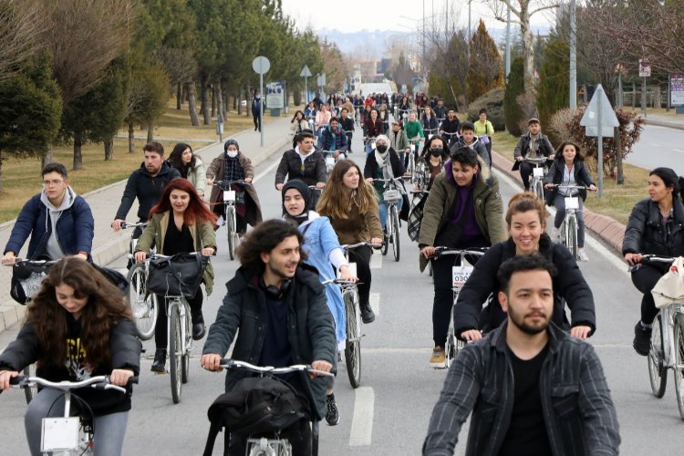 ERÜ’de pedallar '8 Mart' için çevrildi