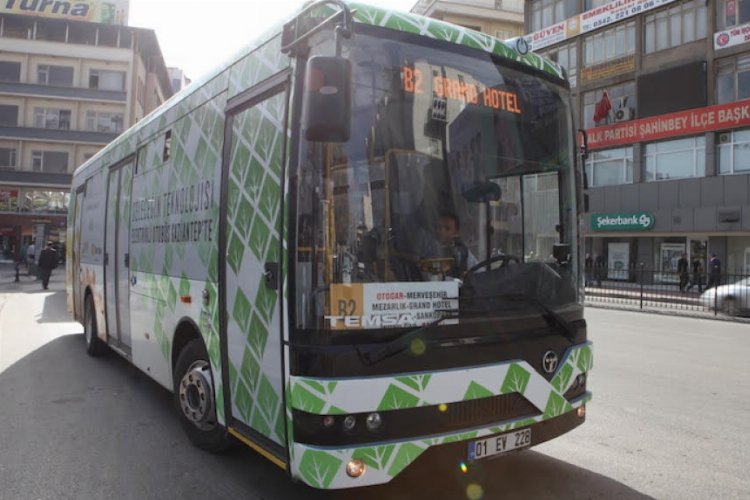 Gaziantep'te 'elektrikli otobüs' anketi