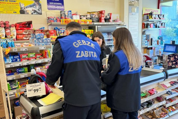 Gebze Zabıtası'ndan kasa ve reyon denetimi