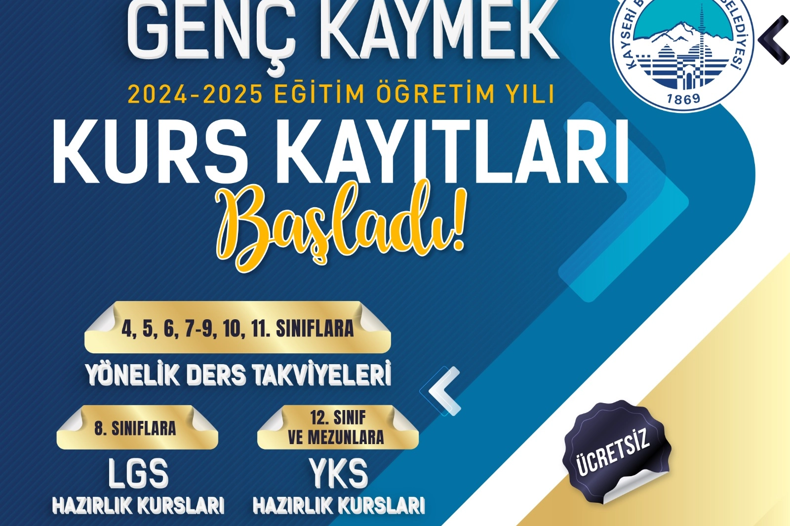 Genç KAYMEK’te 2024-2025 Eğitim öğretim yılı kurs kayıtları başladı