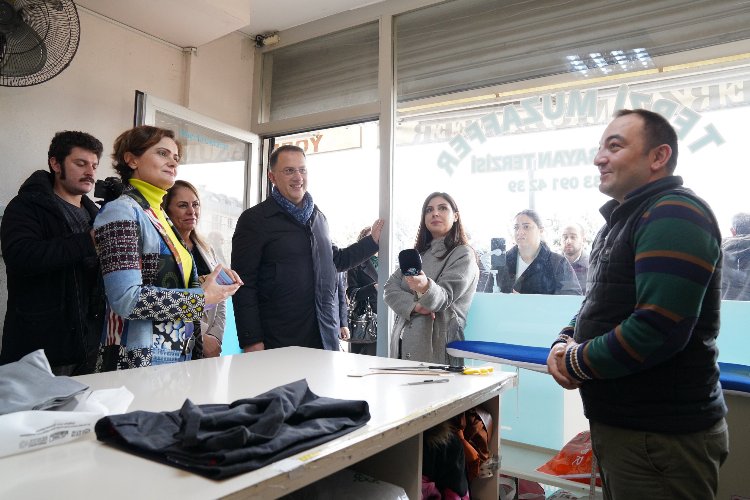 İstanbul Beylikdüzü'nde Kaftancıoğlu, Başkan Çalık ile saha çalışmasında