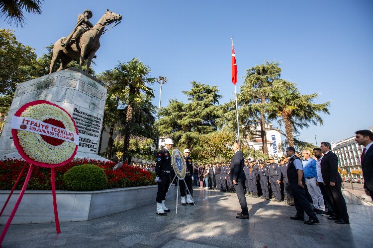 İtfaiye Teşkilatı 309 yaşında... Teşkilattan Bursa'da çelenk