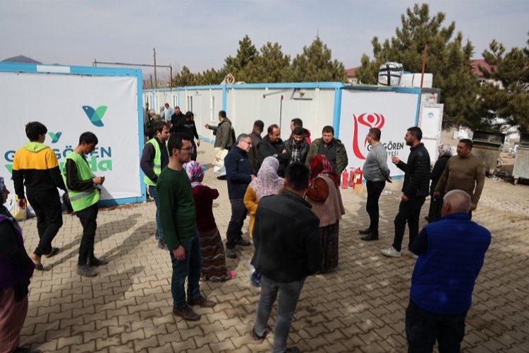 Kahramanmaraş Göksun'da deprem için güç birliği