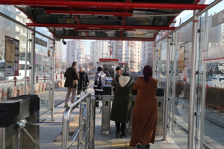 Kayseri'de tramvay iki gün boyunca ücretsiz