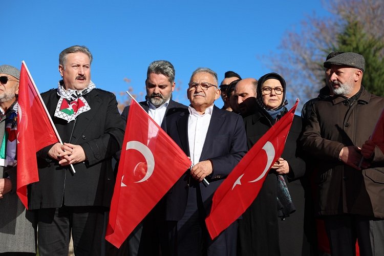 Kayseri'den teröre lanet, Filistin'e destek