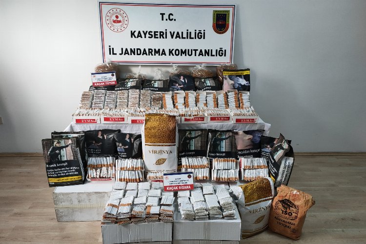 Kayseri jandarmadan kaçak sigaraya geçit yok