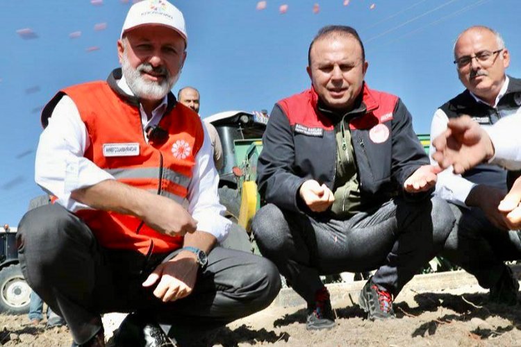 Kayseri Kocasinan'da ilk buğday ekimi