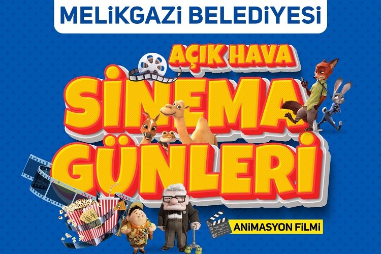 Kayseri Melikgazi'de açık hava sinema günleri başlıyor