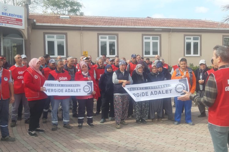 Keşan'da belediye çalışanları 'vergide adalet' mücadelesinde