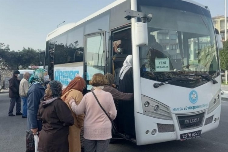 Manisa'da kandilde mezarlıklara ücretsiz ulaşım