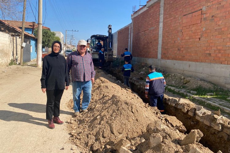 Manisa Kargın Mahallesinde yağmur suyu hattı çalışması