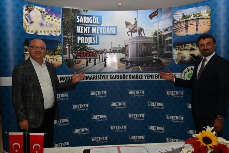 Manisa Sarıgöl'ün Kent Meydanı için yer teslimi tamam