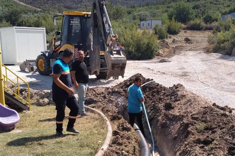 Manisa Saruhanlı'da yangın bölgesinde destek sürüyor