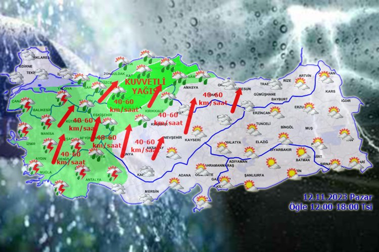 Meteoroloji'den 'kuvvetli' rüzgar ve yağış uyarısı!