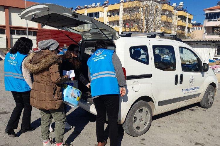 Milas'ta depremzedeler için hummalı çalışma