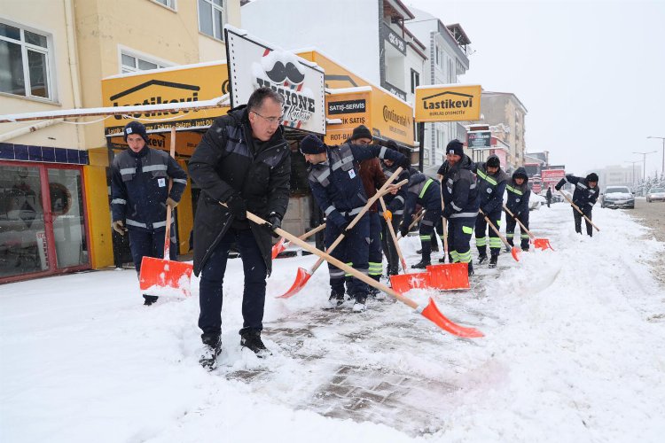 Nevşehir Belediyesi'nden karla mücadele