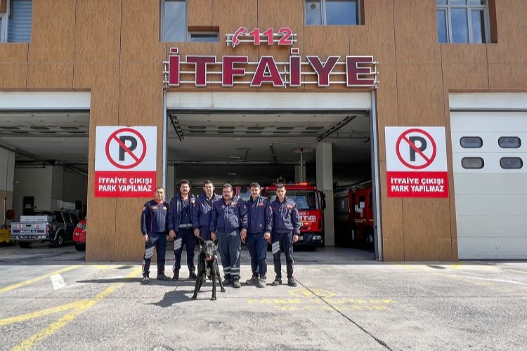 Nevşehir itfaiyesi kurtardıkları sokak köpeğini sahiplendi