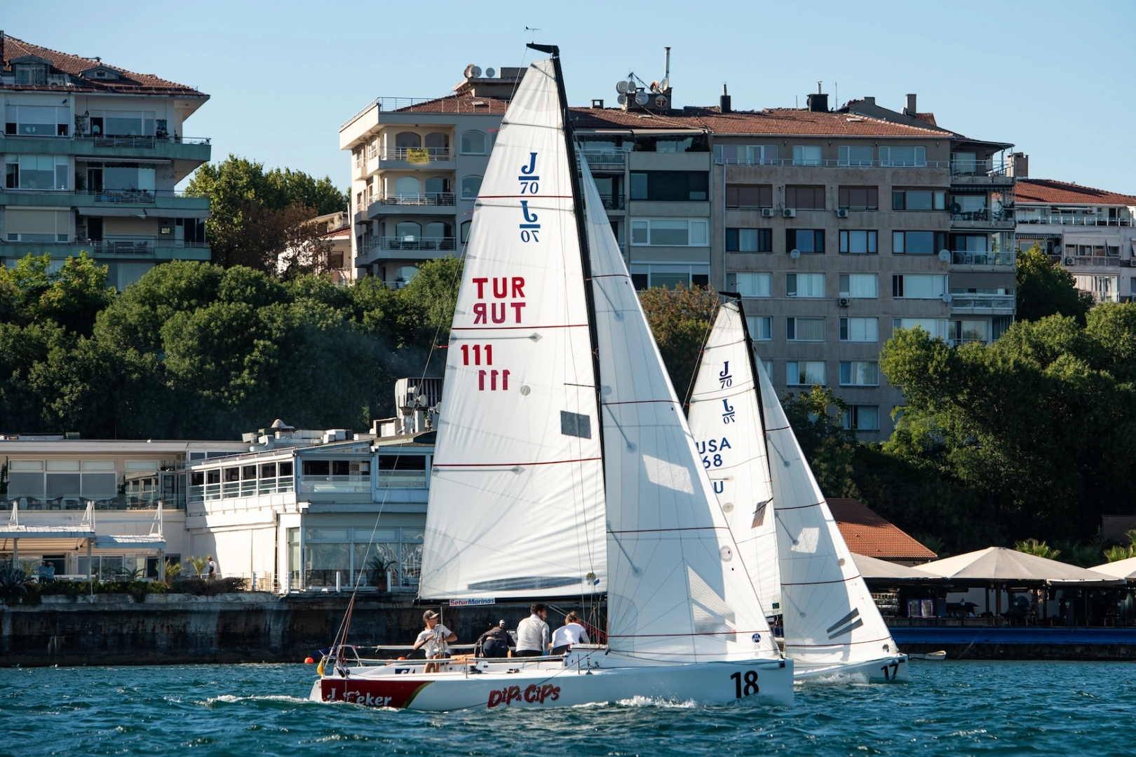 Olympos Regatta'da J/70 Match Race sınıfında yelkenlilerin maçı sona erdi