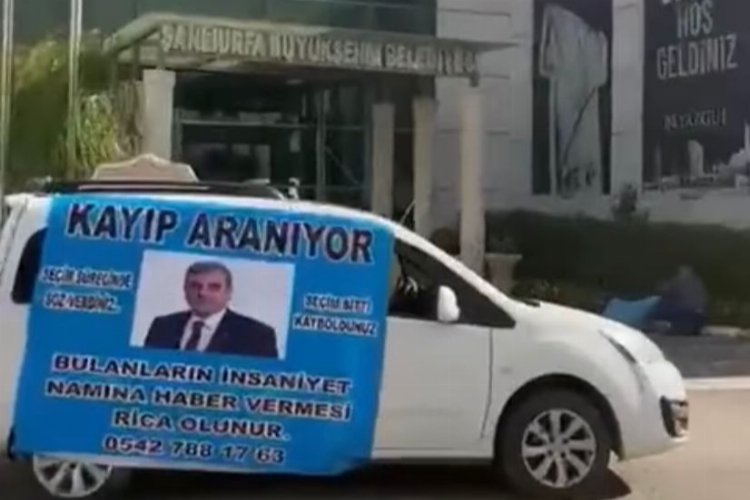 Şanlıurfa'da Başkanı pankartla arıyorlar!