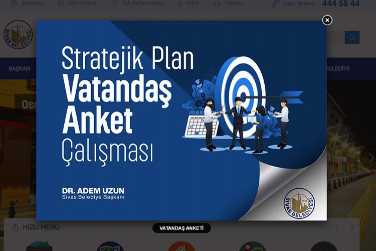 Sivas Belediyesi'nden stratejik anket