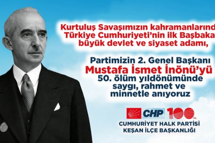 Anıl Çakır’dan İsmet İnönü için anma mesajı