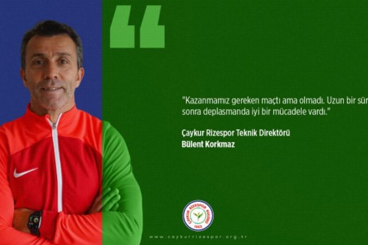 Çaykur Rizespor: "Kazanmamız gereken maçtı"