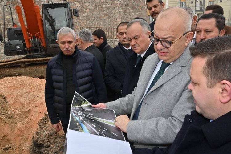 Başkan Ergün trafiğe nefes aldıracak çalışmayı yerince inceledi