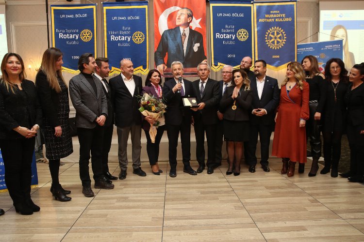 Bursa'da Bademli Rotary'dan Nilüfer'e teşekkür