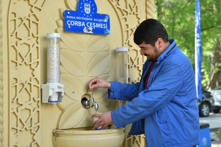 Bursa'da çeşmelerden glutensiz çorba aktı