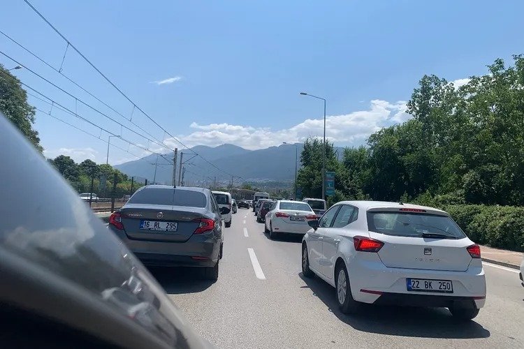 Bursa'da yoğun trafik