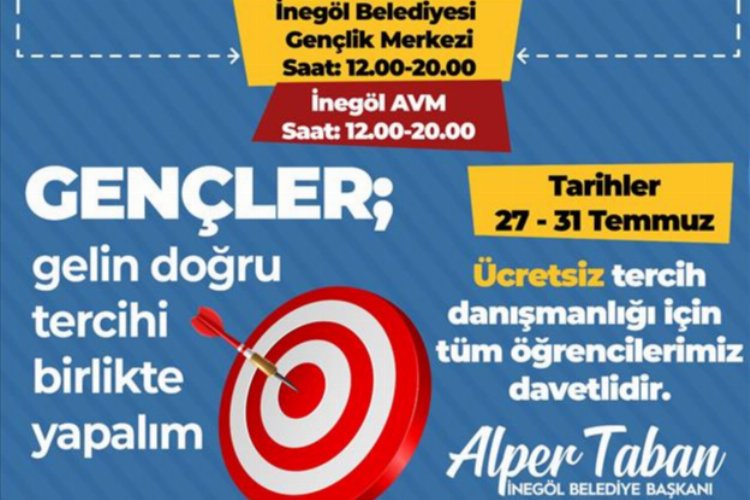 Bursa İnegöl'de öğrencilere ücretsiz YKS danışmanlığı