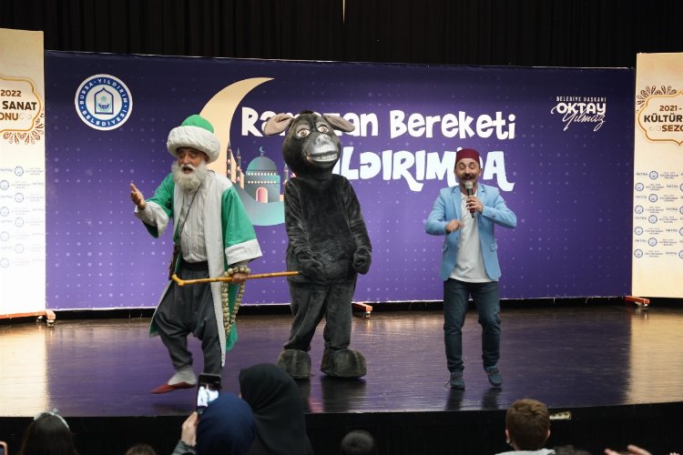 Bursa Yıldırım'da 'Nasreddin Hoca' hem eğlendirdi hem öğretti