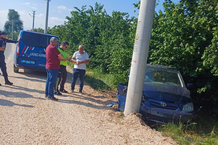 Düzce'de trafik kazası 2 kişi yaralandı