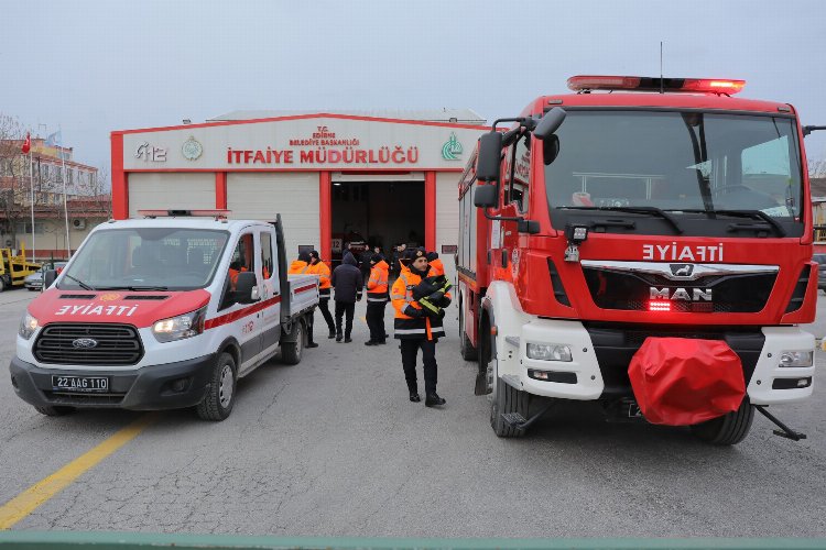 Edirne'den deprem bölgesine destek