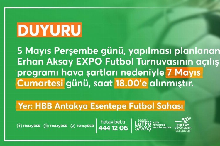 Erhan Aksay XPO Futbol Turnuvası'nın açılışı belli oldu