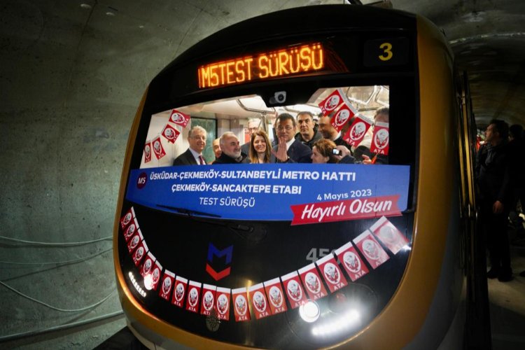 İstanbul'da bitme aşamasındaki metro test sürüşünde