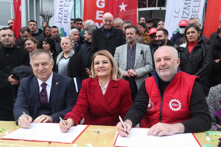 İzmit Belediyesi'nde toplu sözleşme sevinci