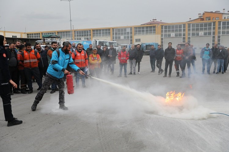 Kayseri Kocasinan'dan yangın tatbikatı