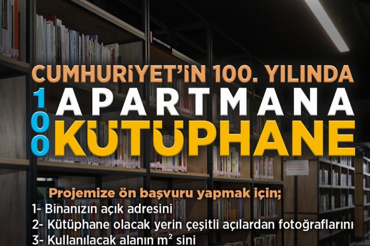 Kayseri Talas'ta 100 apartmana 100 kütüphane