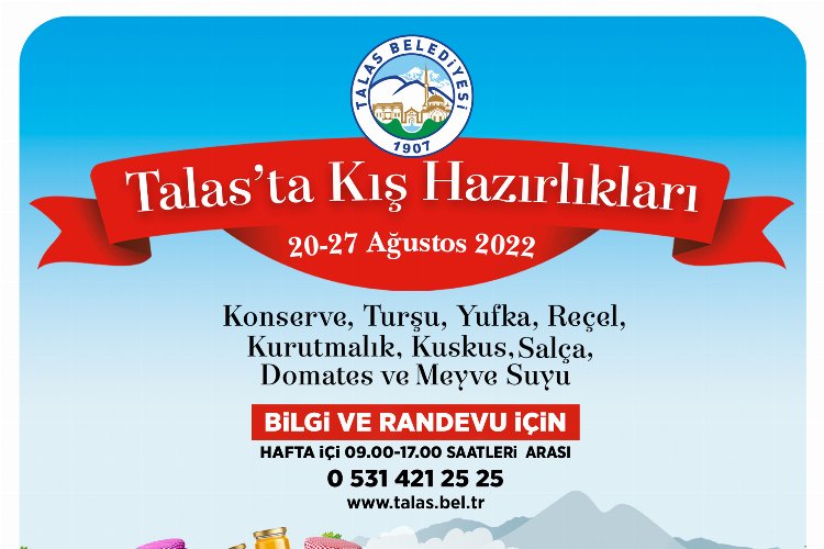 Kayseri Talas'ta kış hazırlığı başlıyor