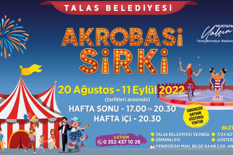 Kayseri Talas'ta sirk heyecanı